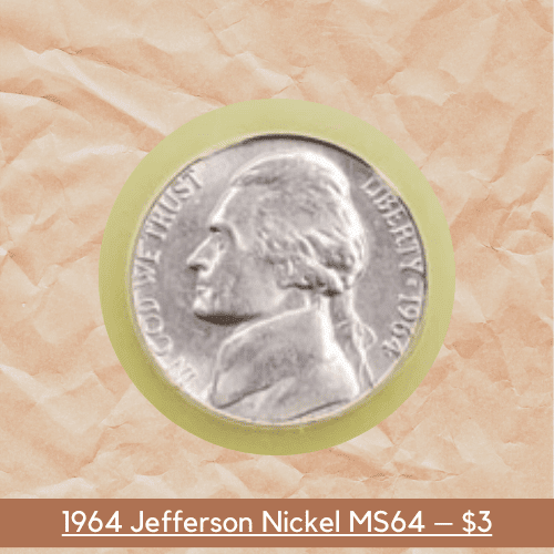 1964 Nickel Value - 1964 Jefferson Nickel MS64