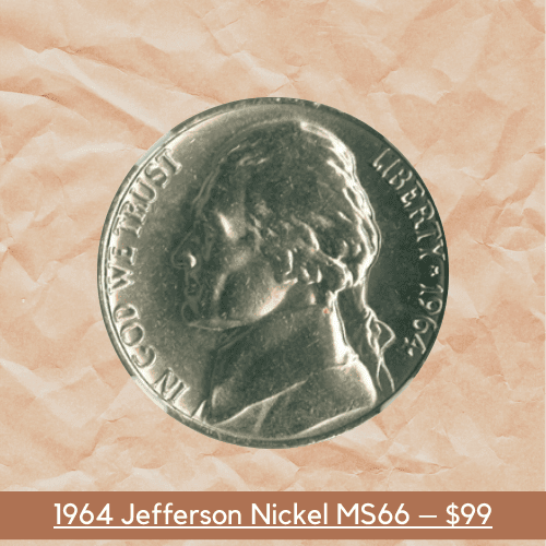 1964 Jefferson Nickel MS66