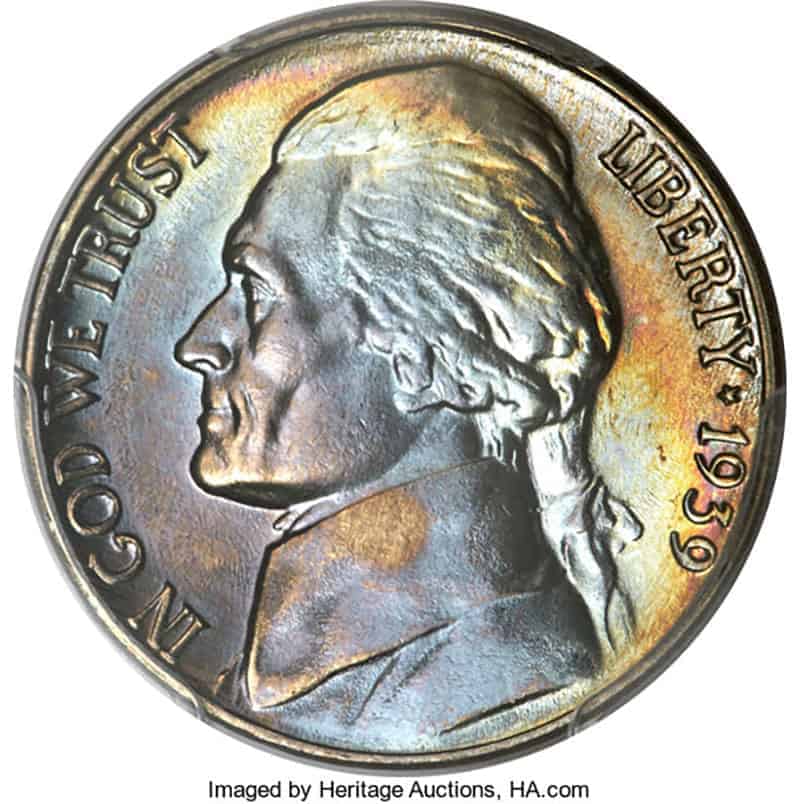 1939 Reverse of 1940 Jefferson Nickel