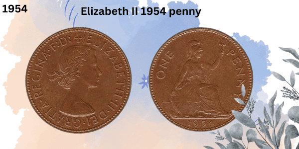 Elizabeth II 1954 penny