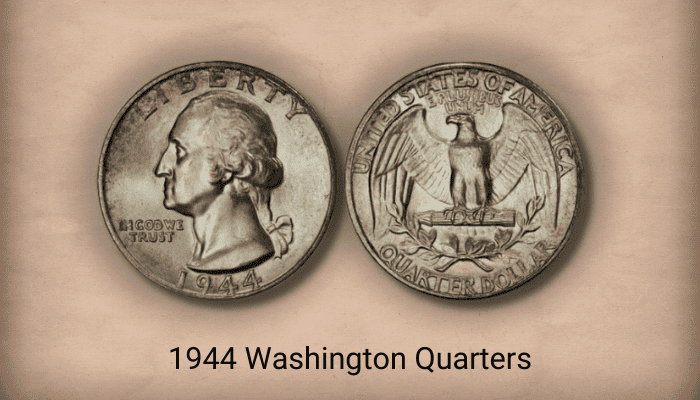 1944 Silver Washington Quarters