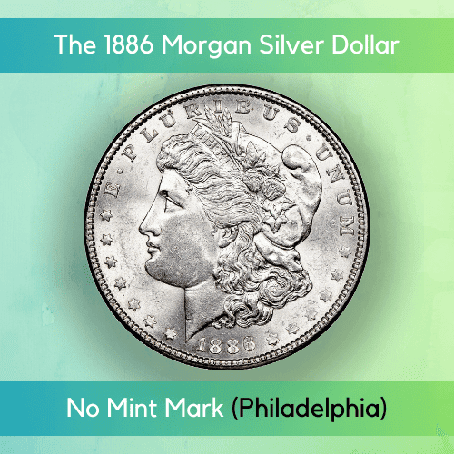 The 1886 Morgan Silver Dollar - The 1886 Morgan Silver Dollar – No Mint Mark (Philadelphia), Regular Strike