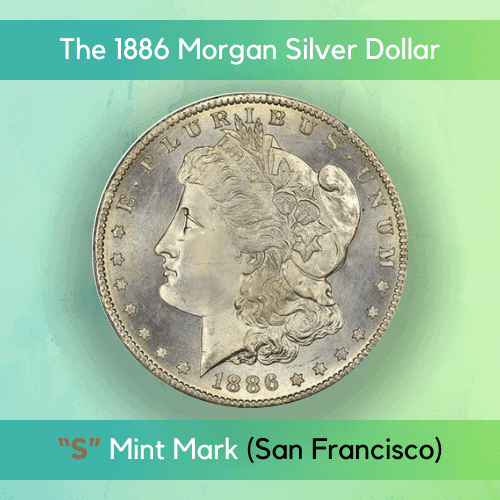 The 1886 Morgan Silver Dollar - The 1886 Morgan Silver Dollar – S Mint Mark (San Francisco)