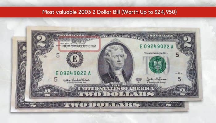 Where Should You Search For A 2003 $2 Bill