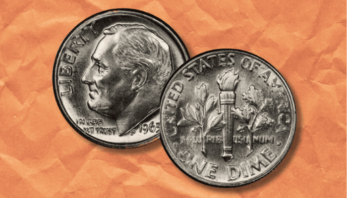 1965 Roosevelt Dime Value (Rarest Sold for $16,450)