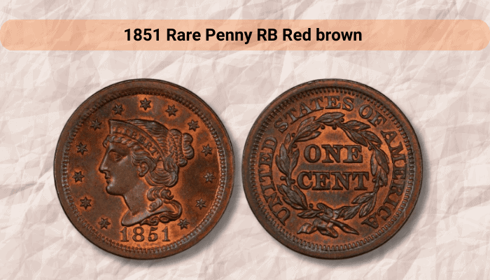 1851-rare-penny-RB-red-brown