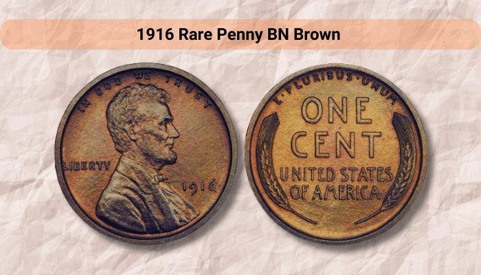 1916-rare-penny-BN-brown