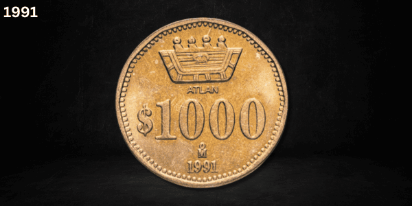 Most Valuable Mexican Coins Worth Money - 1000 Peso 1.000 1