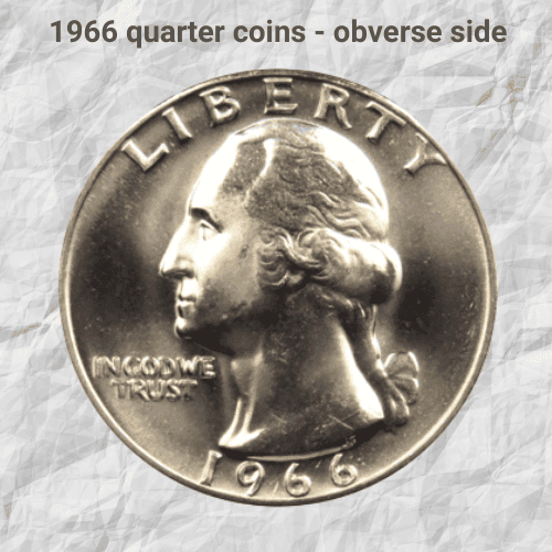 1966 quarter coins - obverse side
