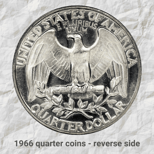 1966 quarter coins - reverse side
