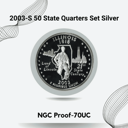 Valuable Quarters After 2000 - 2003-S 50 State Quarters Set Silver NGC Proof-70 UC (5 Coins)
