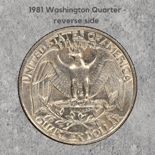 The reverse of the 1981 Washington Quarter