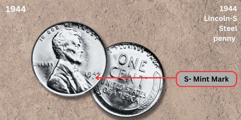The 1944 Lincoln Cent - 1944 Lincoln-S Steel penny