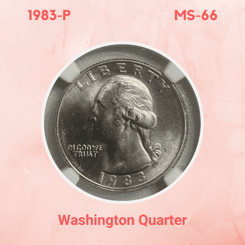 1983 Quarter Value - 1983-P Washington Quarter Dollar MS66