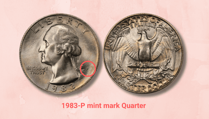 1983 Quarter Value - 1983-P mint mark Quarter value