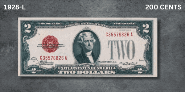 1928 $2 Bill – 1928 two-dollar bill is the 1928B series