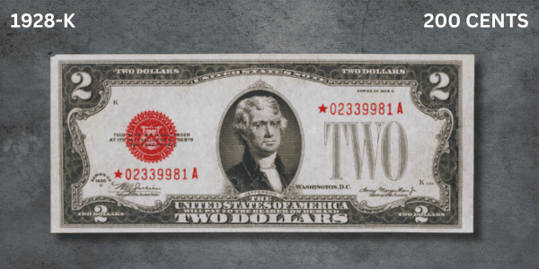 1928 $2 Bill – Uncirculated 1928 $2 Bill