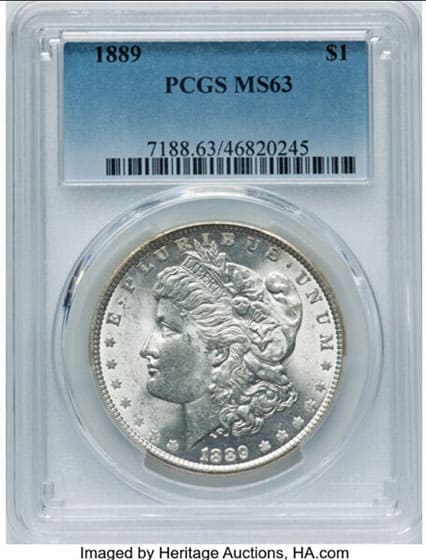 1889 Silver Dollar Value - 1889 Morgan Silver Dollar MS63