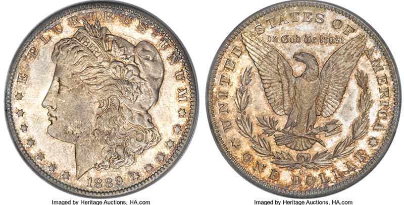 1889 Silver Dollar Value - 1889 Morgan Silver MS68