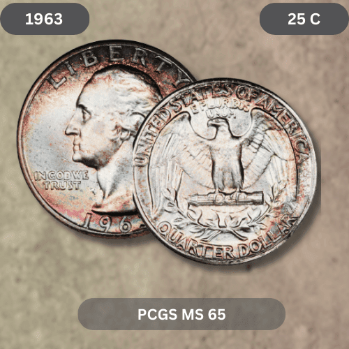 1963 Quarter Value - 1963 Washington Quarter Dollar MS65