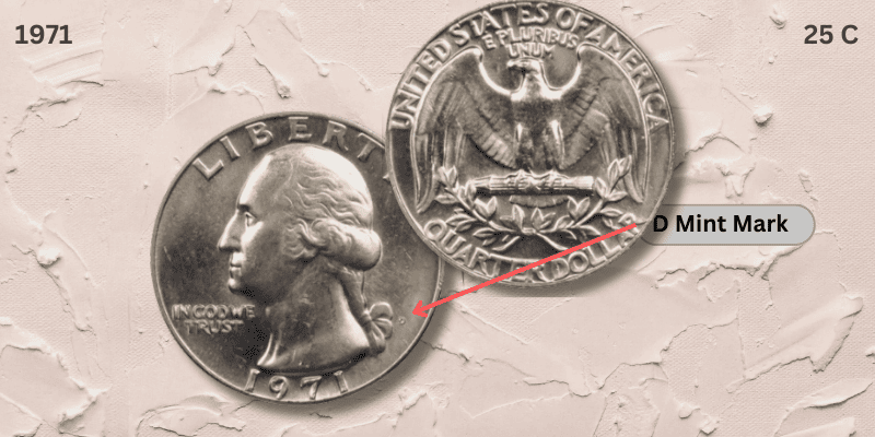 1971 Quarter Value - 1971-D mint mark Quarter value 