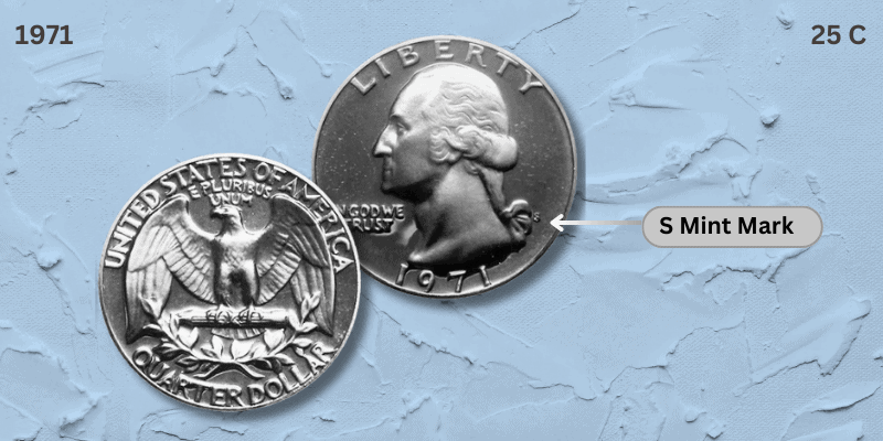 1971 Quarter Value - 1971-S mint mark Proof Quarter value