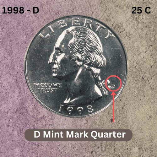 1998 Quarter Value - 1998-D mint mark Quarter value