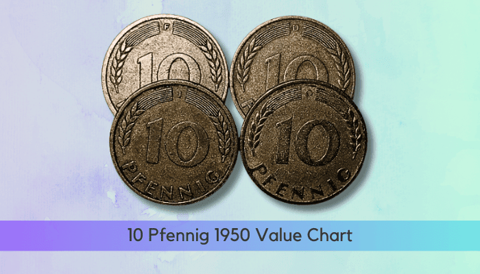 10 Pfennig 1950 Value Chart