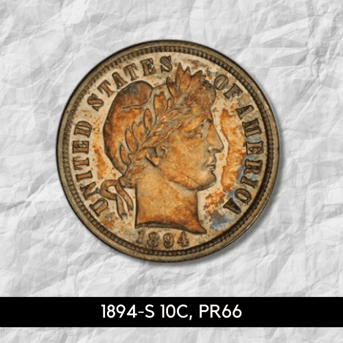 1894-S 10C, PR66