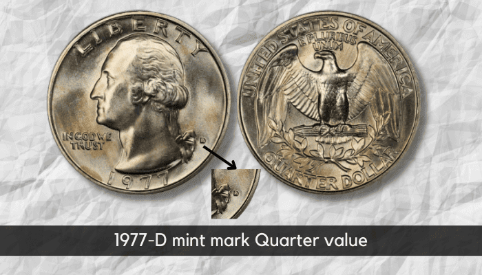 1977-D mint mark Quarter value