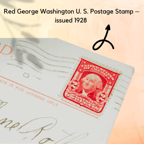 2-Cent Red George Washington U. S. Postage Stamp - issued 1928