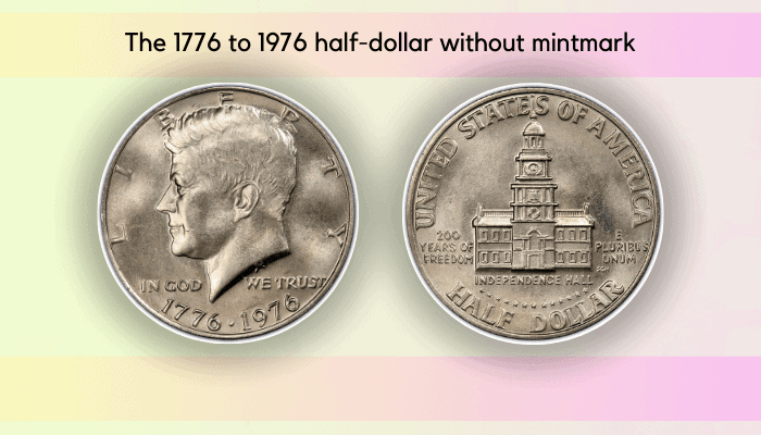 1776 to 1976 Half Dollar Value - The 1776 to 1976 half-dollar without mintmark